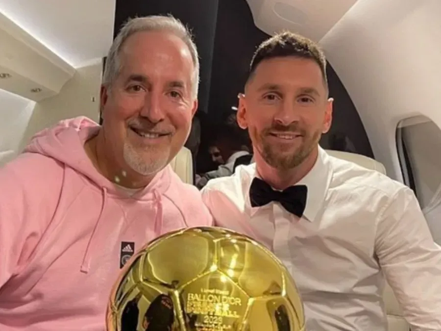 Jorge Más junto a Leo Messi: el rosarino gana 80 millones de dólares por temporada en Las Garzas. Foto: Inter Miami