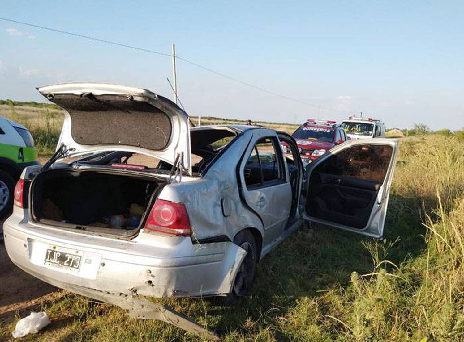 Hombre rescatado tras un  accidente de tránsito