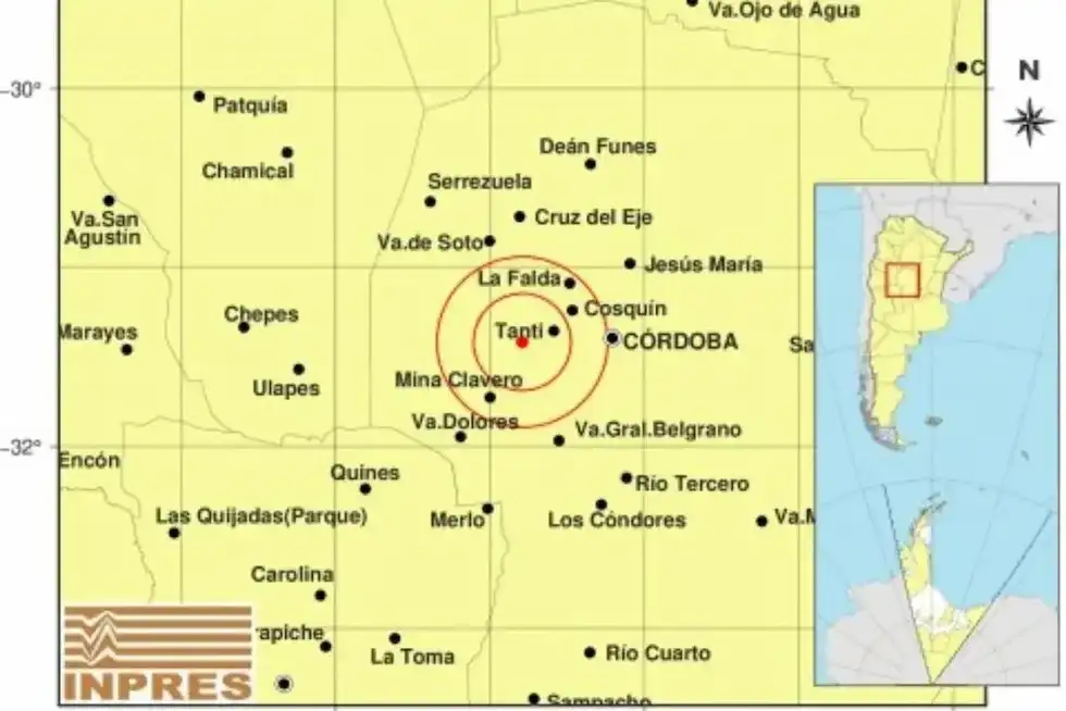 Sismo en Córdoba.