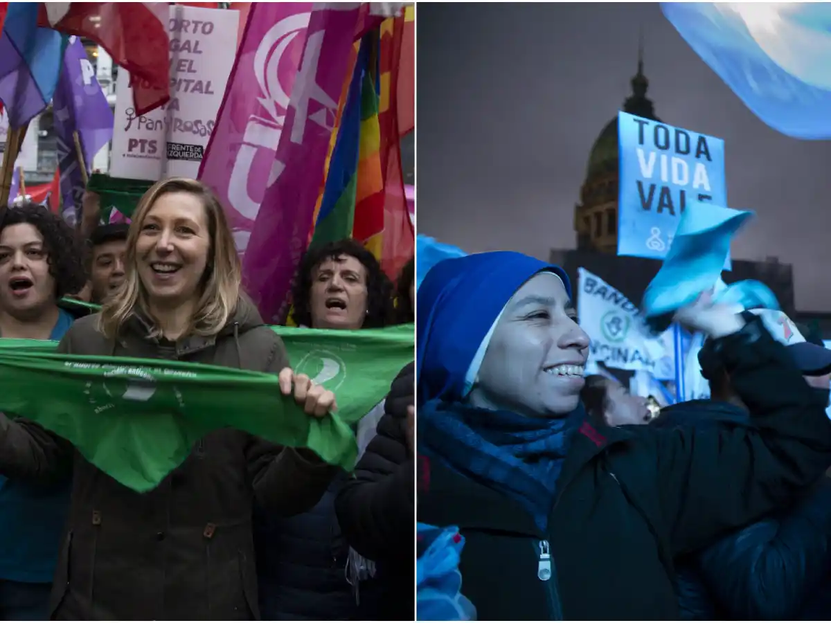 Con "pañuelazos" a favor y en contra, el aborto se colaron en el cierre de campaña
