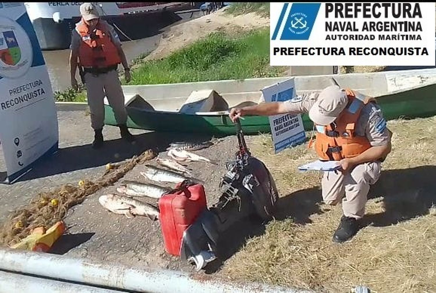 Prefectura secuestró una embarcación y más de 40 kilos de Surubí