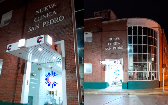 Clínica San Pedro: colocaron nueva cartelería de cara a la reapertura