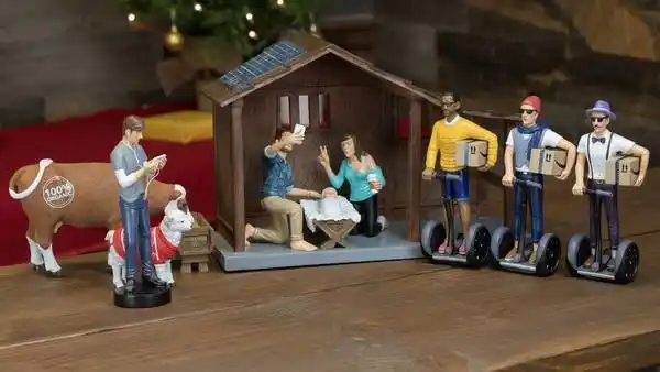 Con selfies y café latte, crearon un “pesebre hipster”