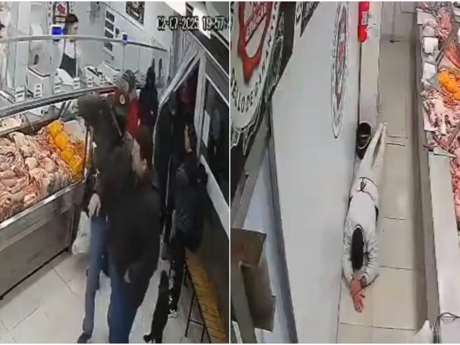 Delincuentes asaltaron una carnicería y hasta eligieron un corte de carne antes de escapar