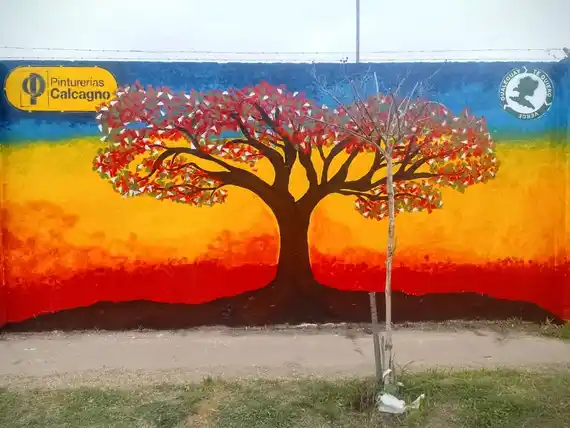 Nuevo mural en calle Alem: arte y conciencia ambiental en el Día del Árbol