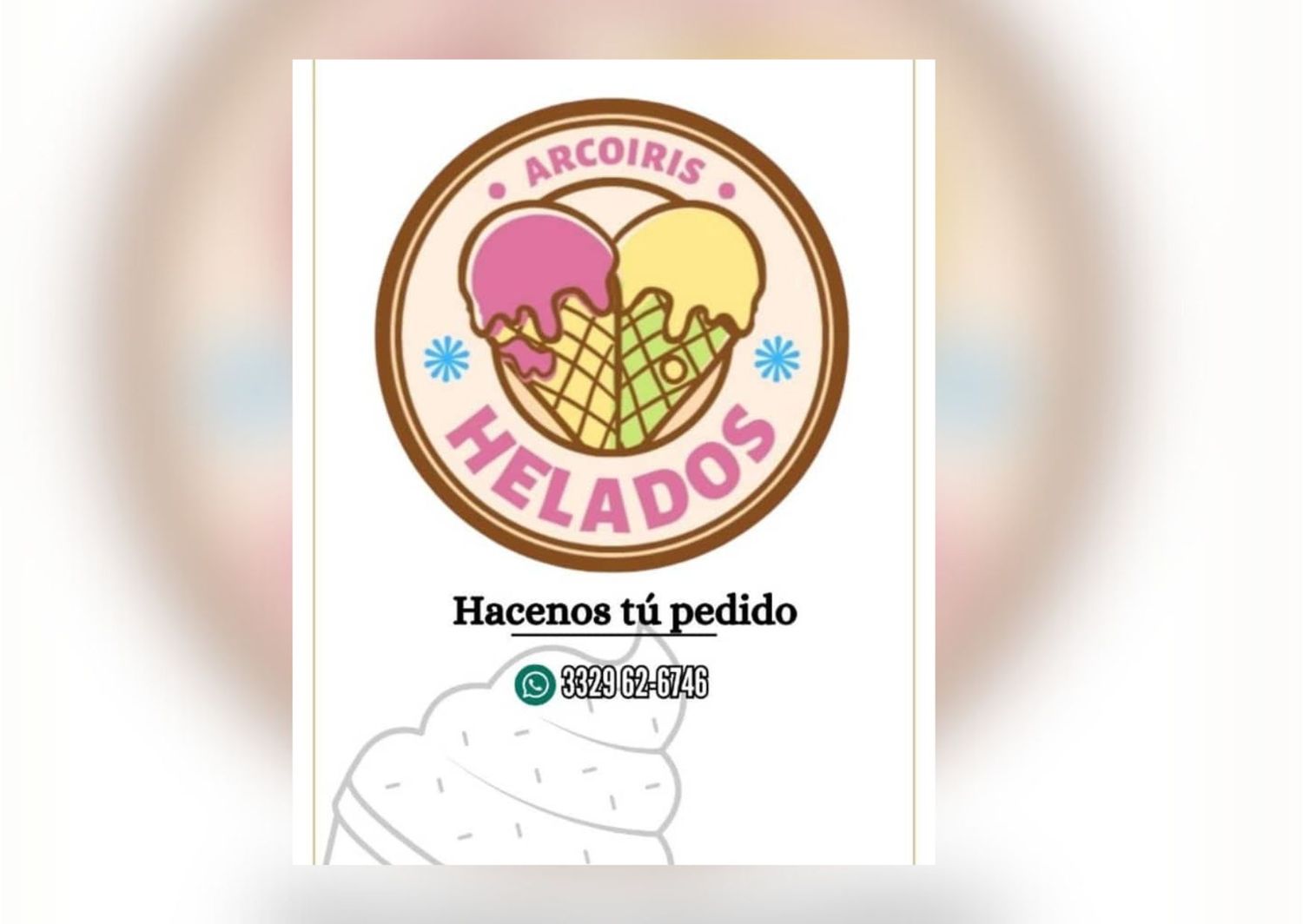 Tomate un helado de Helados Arcoíris