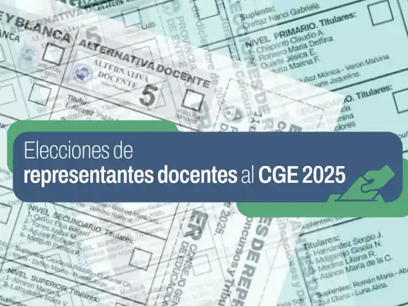 Con la incorporación de la Boleta Única Papel se desarrollarán las elecciones de representantes docentes en el CGE