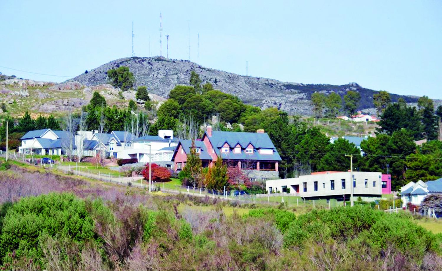En la sierras. Ha avanzado la construcción de viviendas