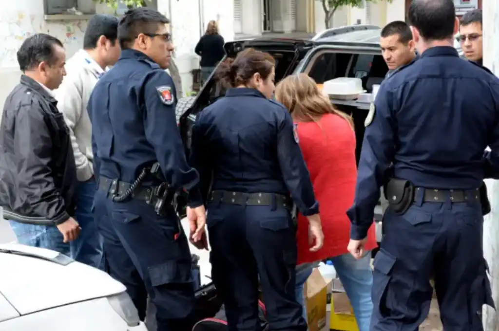 Elsa Cristina Martínez, al momento de la detención.