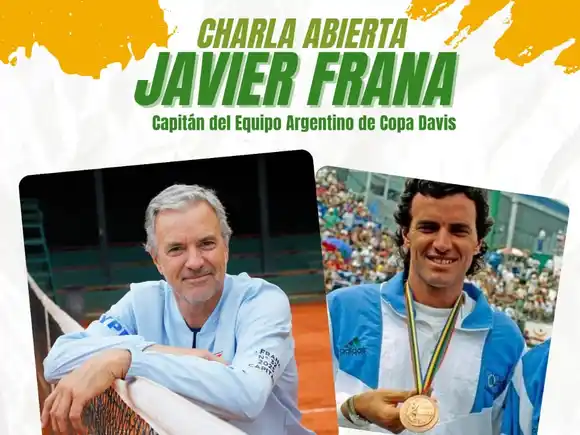 Javier Frana brindará una charla abierta en Rafaela