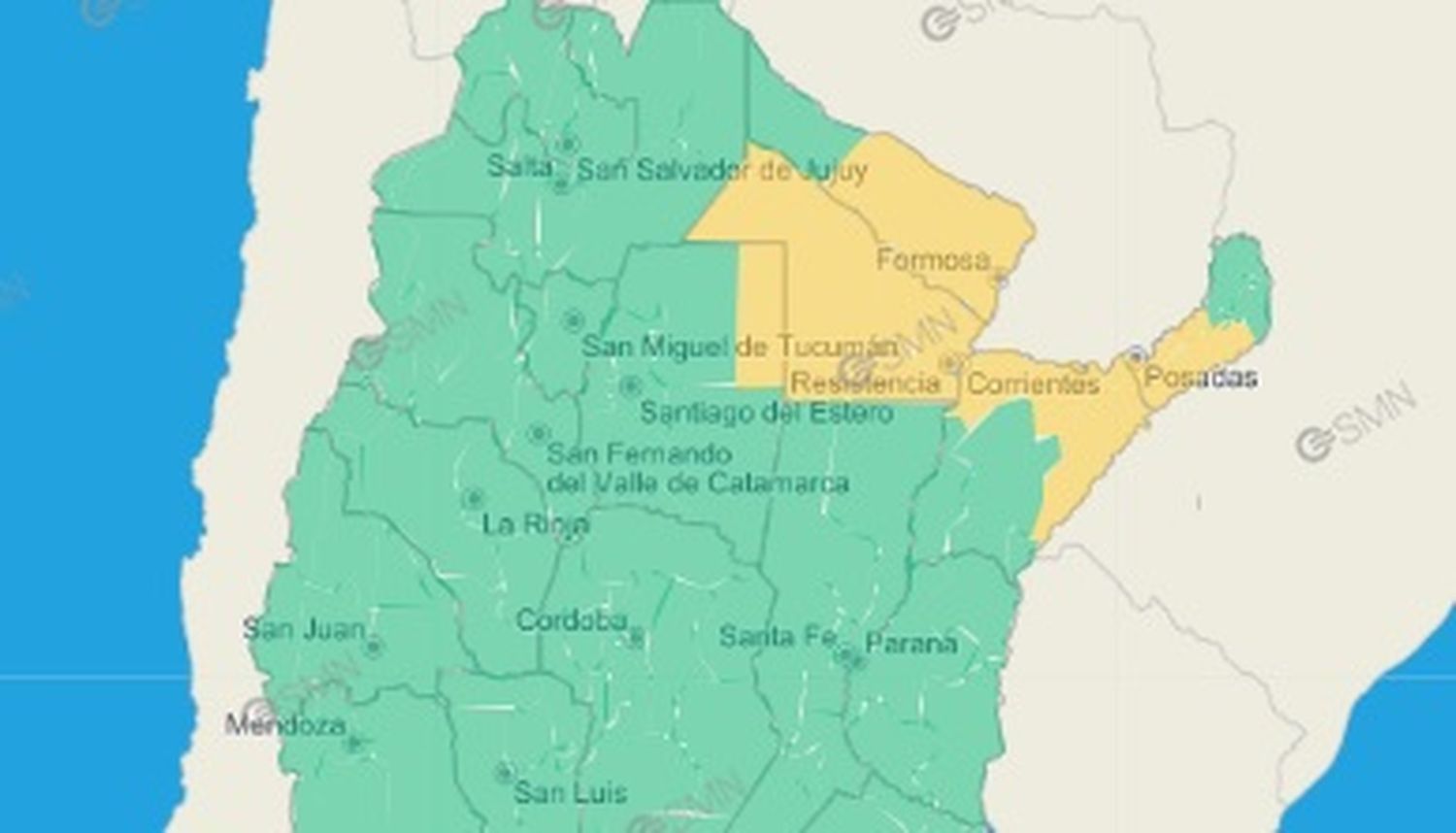 Fin de semana en Formosa bajo alerta amarilla por tormentas