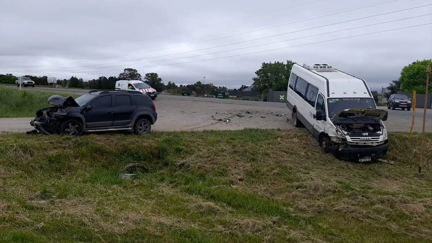 Hospitalizaron a un hombre tras un accidente en la Ruta 226 y Magallanes