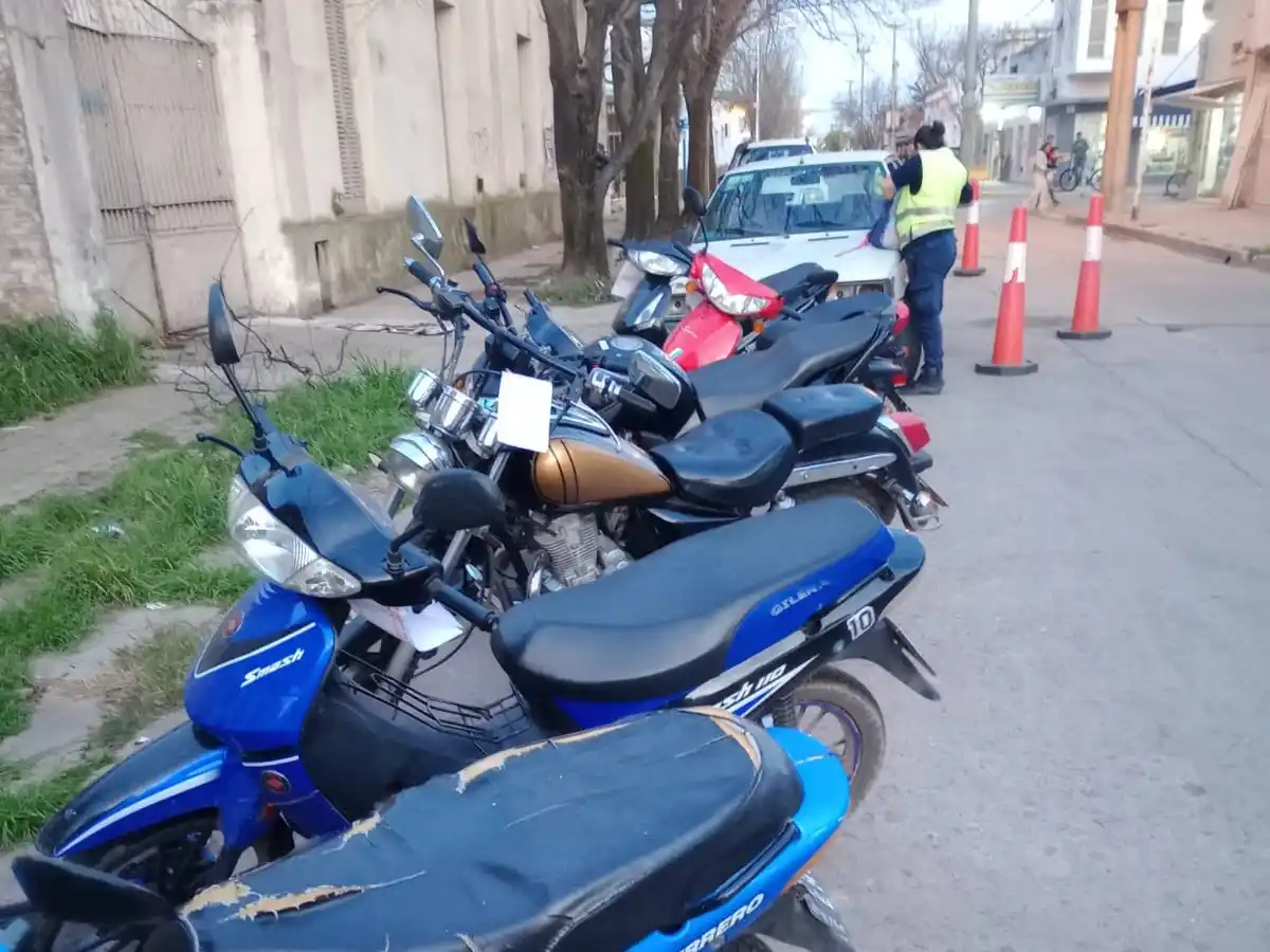 Las motos secuestradas.