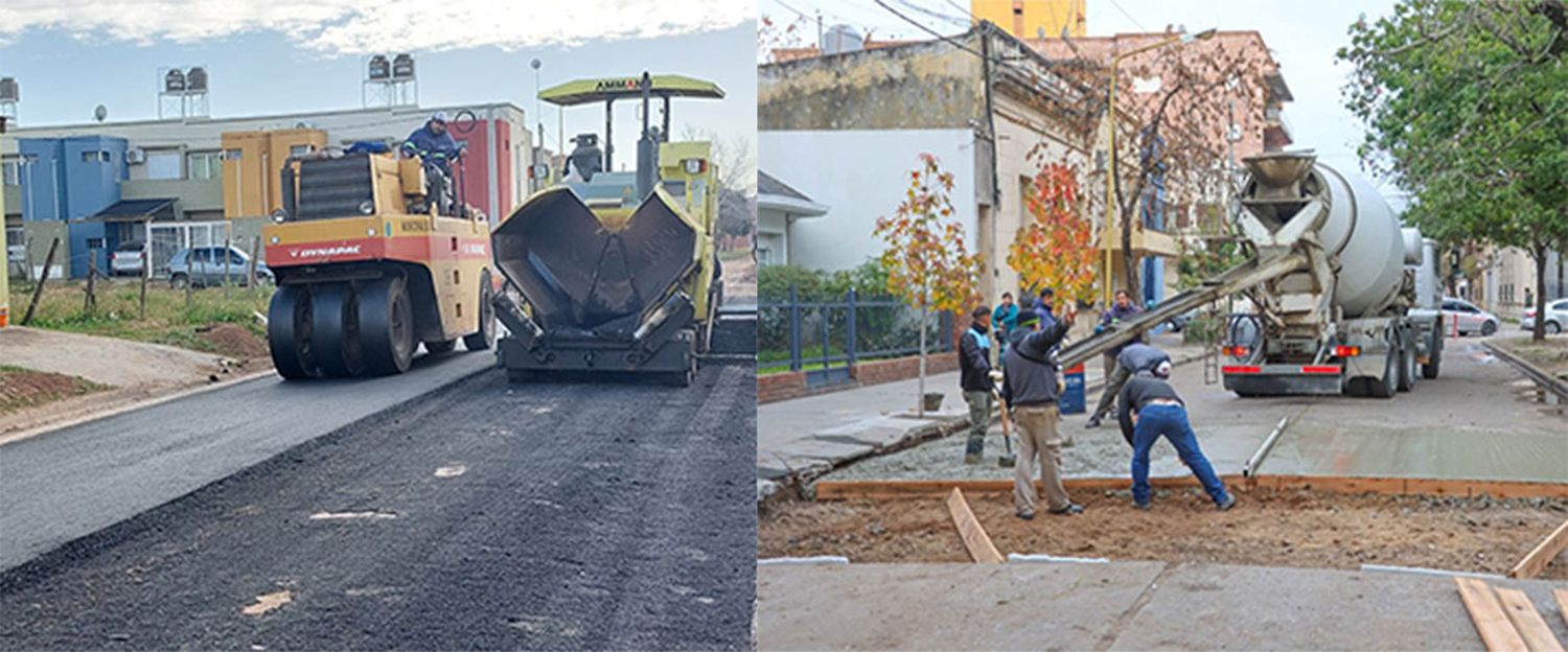 Se realizan diversos frentes de obras del casco histórico y de los barrios