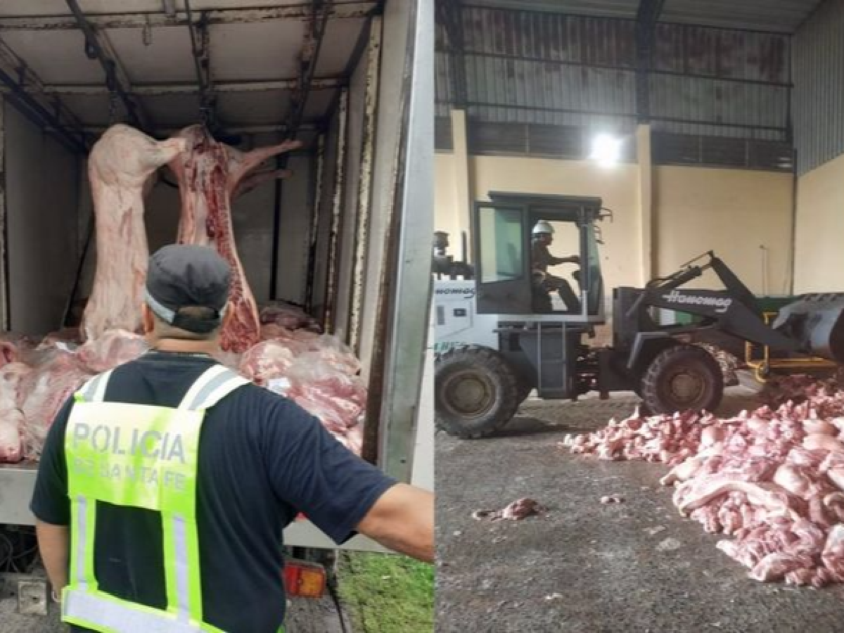 Decomisaron dos toneladas de carne de cerdo en mal estado