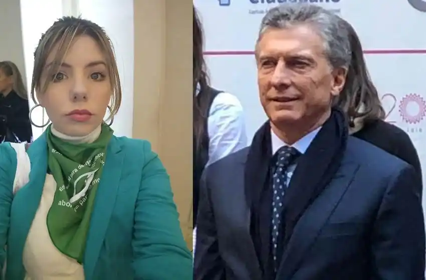 Le entregaron un pañuelo verde a Macri: «Presidente esperamos su compromiso»
