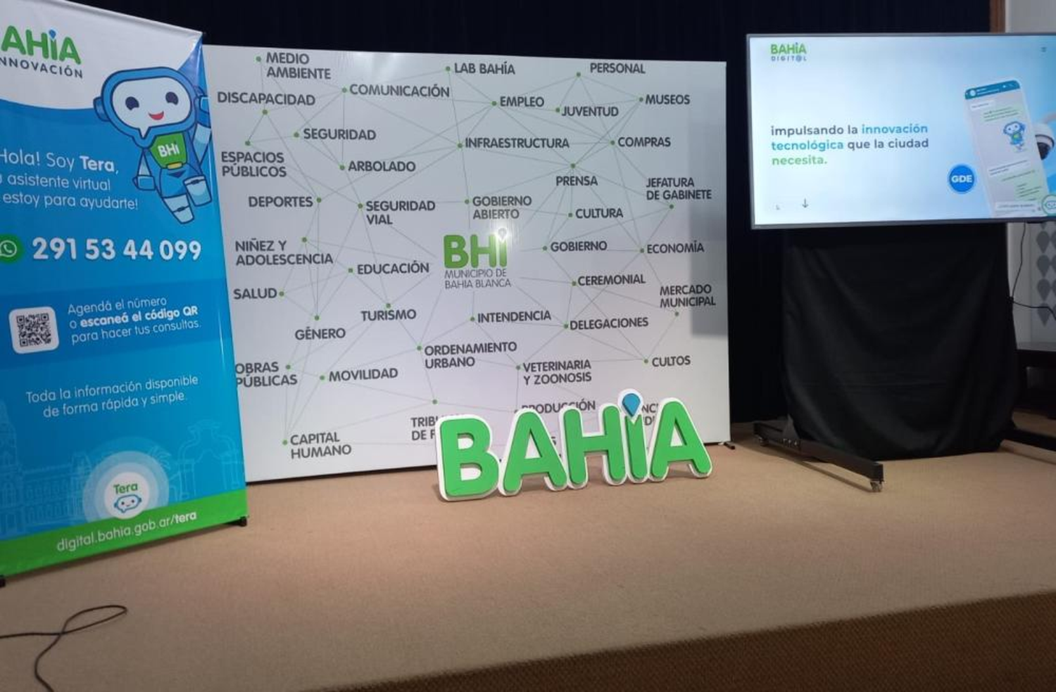 ¡Hola, soy Tera!: Bahía Blanca presentó un moderno sistema de atención ciudadana