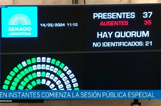 El DNU fue rechazado por mayoría en el Senado.