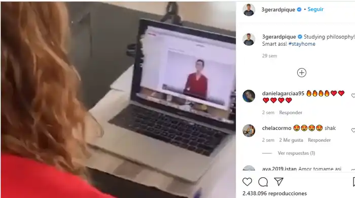 El día que Piqué llamó sabelotodo a Shakira. Foto: Instagram