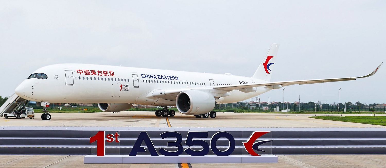 Airbus delivered the first A350 from its facilities in China