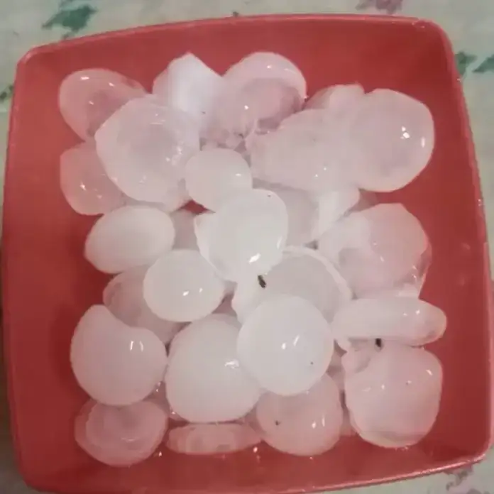 Cayó granizo en una ciudad entrerriana y hay otras 10 bajo alerta por el mismo fenómeno
