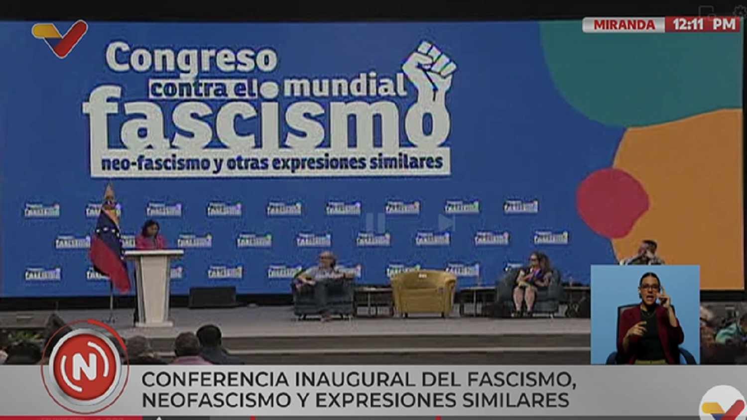 «SIGUEN LOS ATAQUES contra VENEZUELA»: Delcy Rodríguez al inaugurar el Congreso Mundial Antifascista