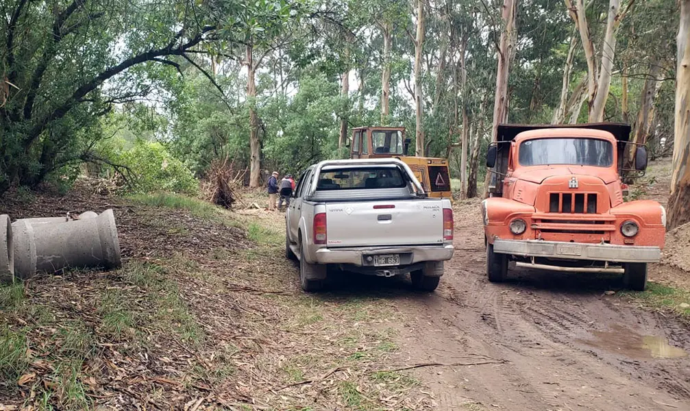 Apertura y entoscado de calle en el balneario Arenas Verdes