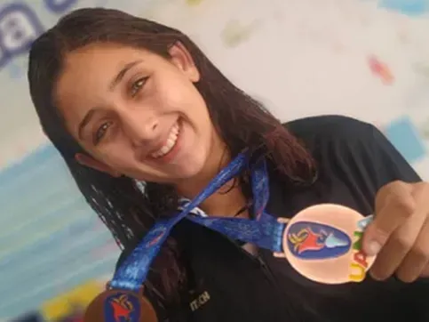 Agos Hein, medalla de oro argentina200 metros combinados natación.Foto:COA