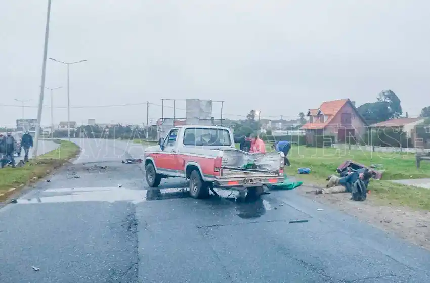 Volcó una camioneta con albañiles en la ruta 11