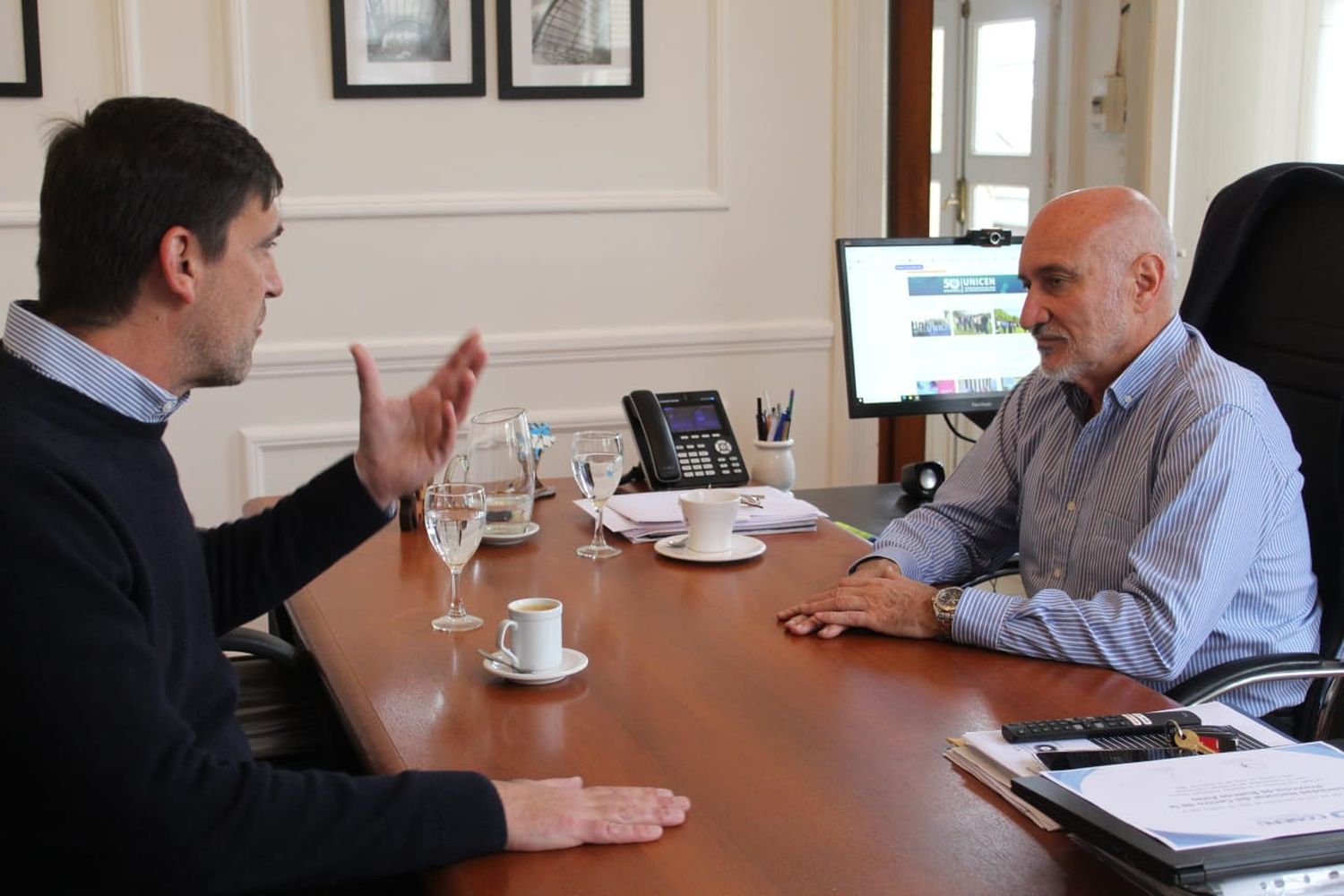 El rector de la Unicen Marcelo Aba y el diputado nacional Rogelio Iparraguirre abordaron la necesidad de ratificar la Ley de Financiamiento.