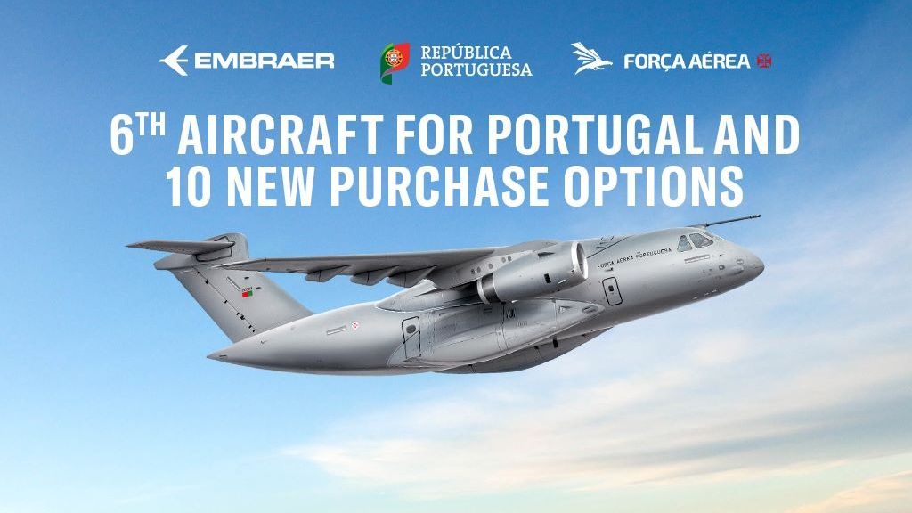 Portugal refuerza su apuesta por el Embraer KC-390: compra una sexta unidad y suma diez opciones para socios de la OTAN