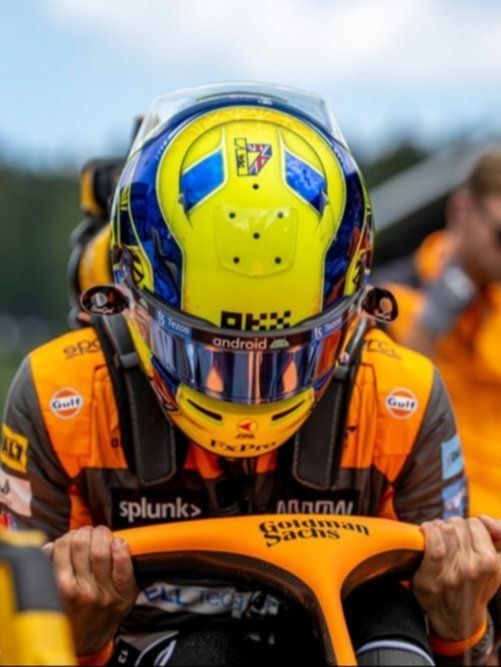 Mira el casco de Lando Norris para festejar sus 100 carreras en la Fórmula 1