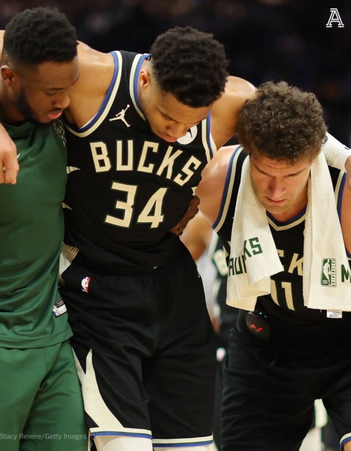 Susto en los Bucks: así fue la lesión de Giannis que lo forzó a salir