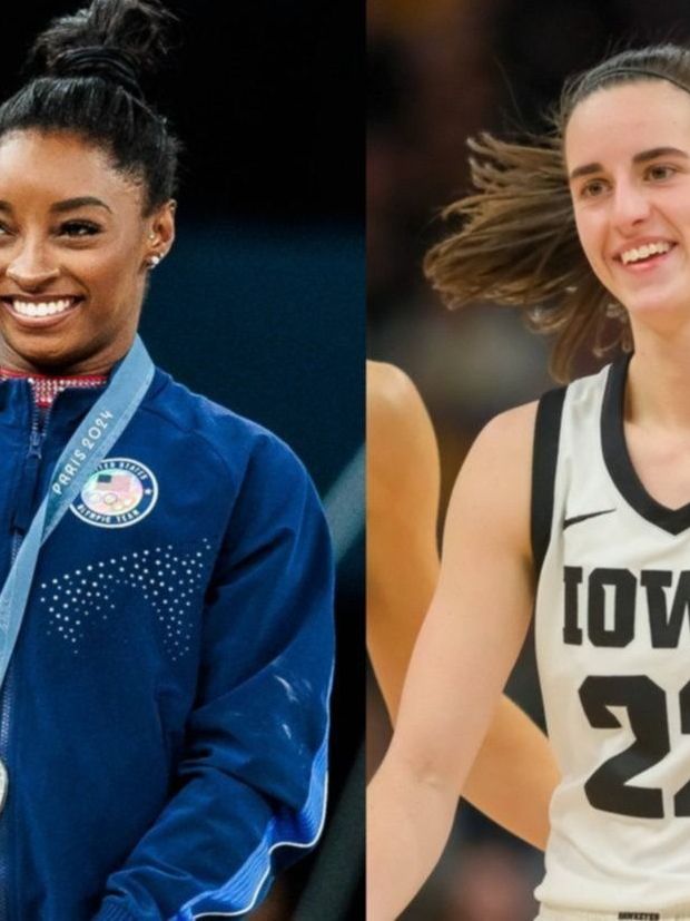 Simone Biles y Caitlin Clark, juntas después de otra noche de récord para la estrella de Indiana Fever