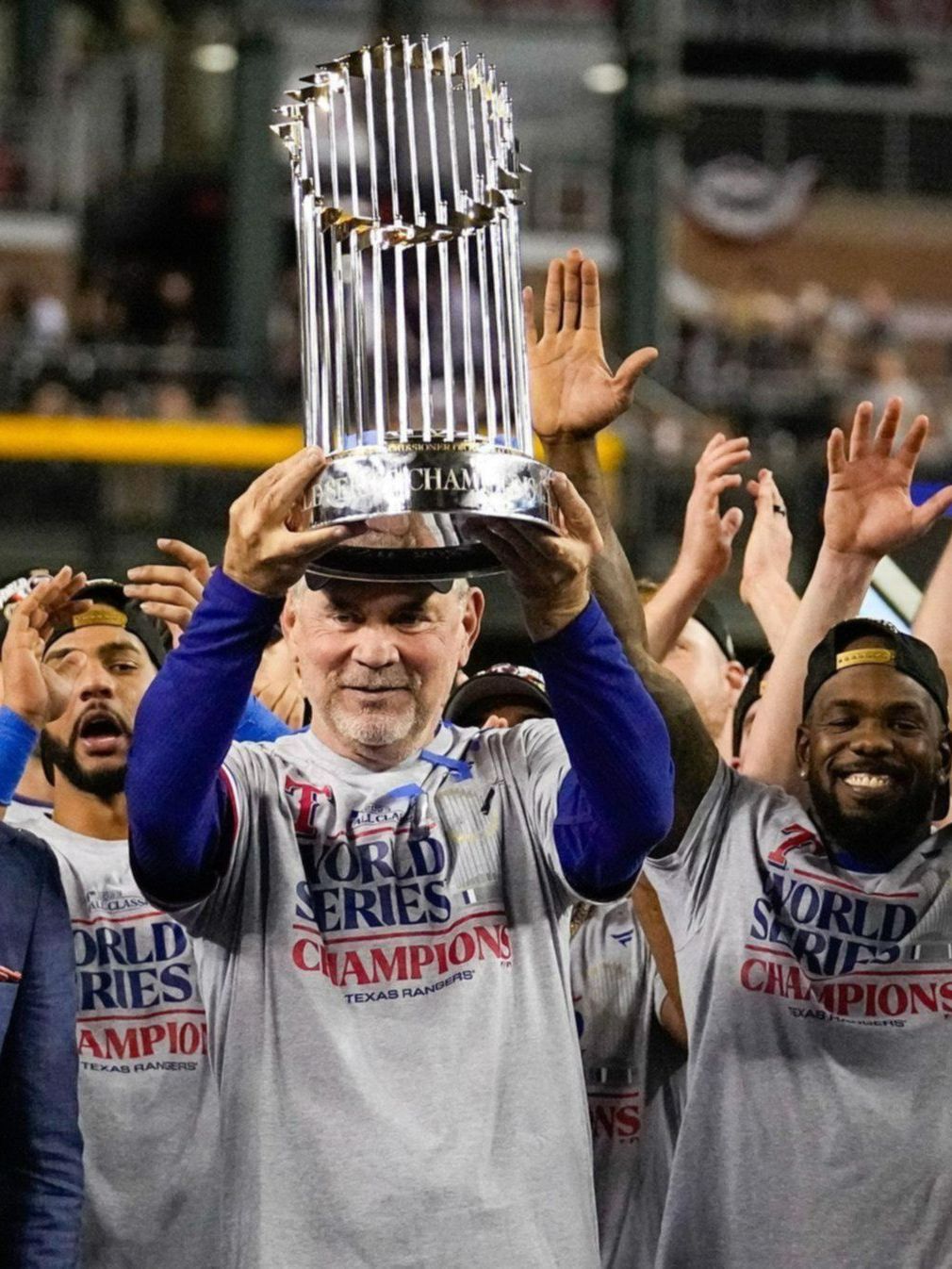 ¡A puro champagne! así fue el festejo de los Texas Rangers