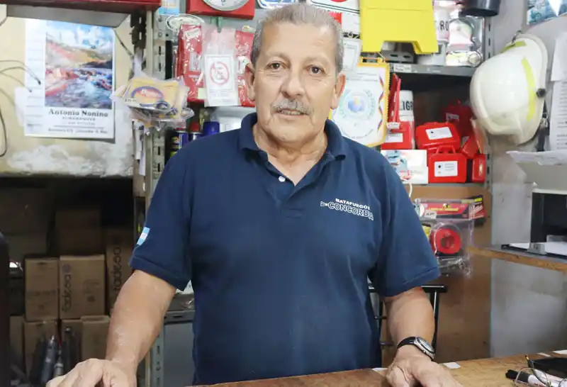 Presidente de la Asociación de Bomberos Voluntarios de Concordia, Oscar Arce