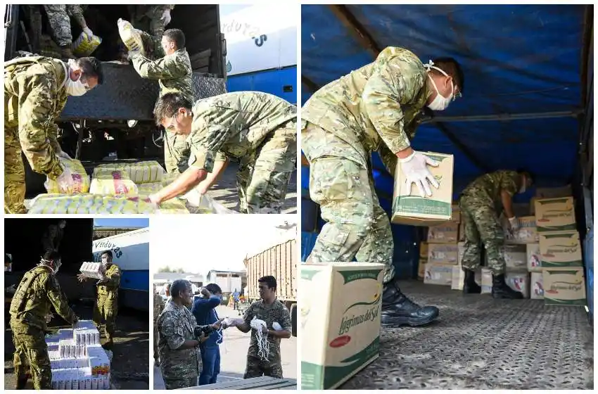 Comenzaron las tareas de asistencia de las Fuerzas Armadas en Rosario