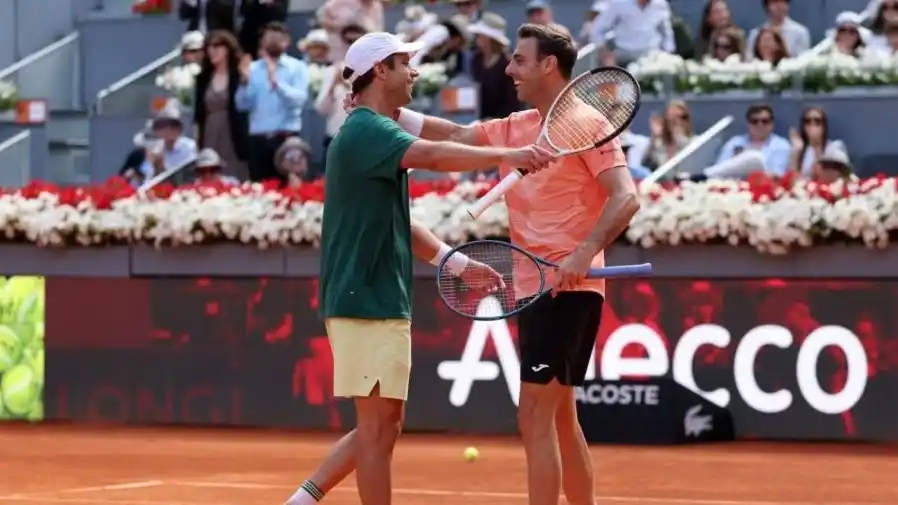 Zeballos y Granollers resultaron subcampeones en dobles en el Masters de Roma. Foto: WEB