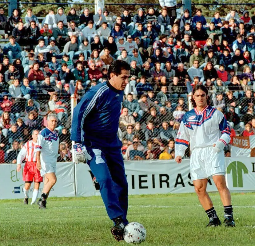 Fillol y Bochini jugando juntos en Necochea
