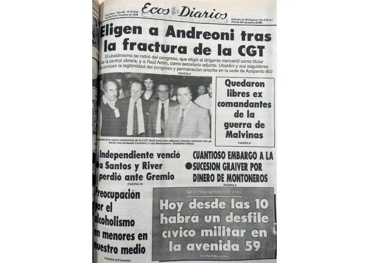 Jueves 12 de octubre de 1989