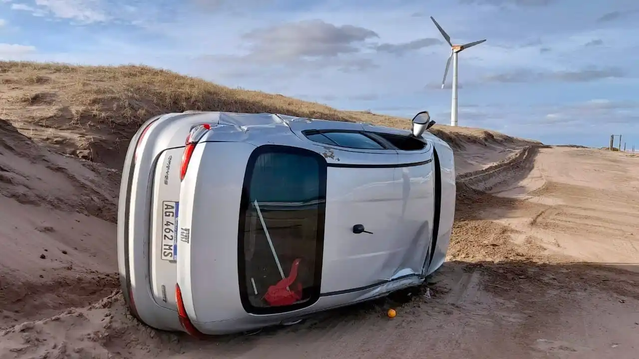 Siniestro vial en plena costa, pero sin heridos