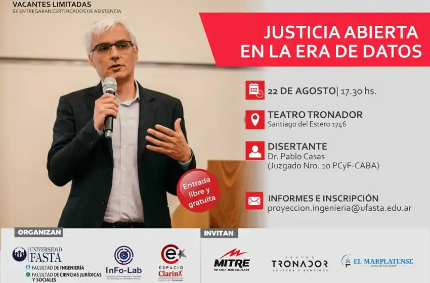 Charla sobre "Justicia Abierta en la Era de los Datos" en el Teatro Tronador