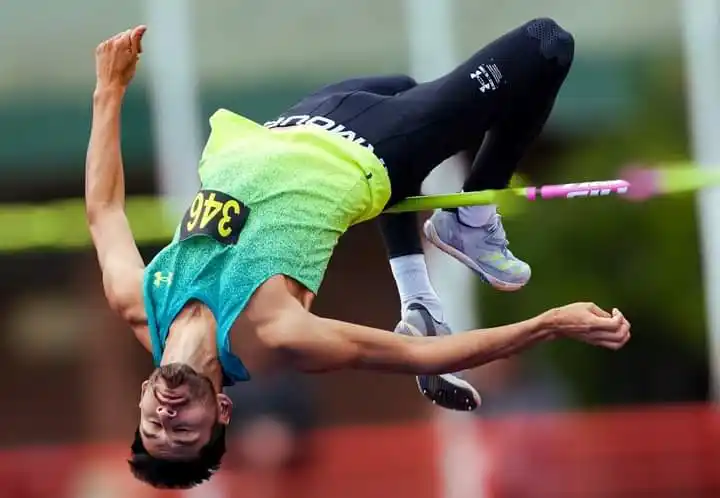 Carlos Layoy, ganador del salto en alto.