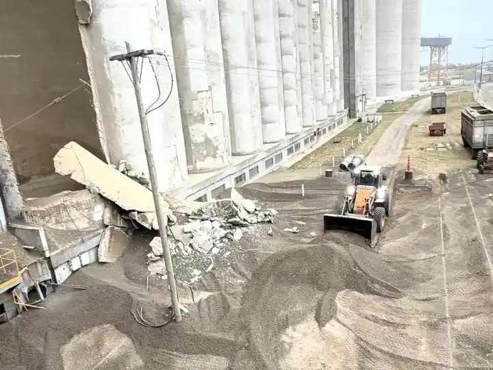 Incidente estructural sin heridos en un silo de Terminal Quequén