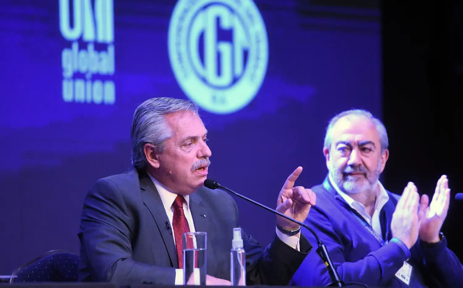 Alberto Fernández y Héctor Daer.
