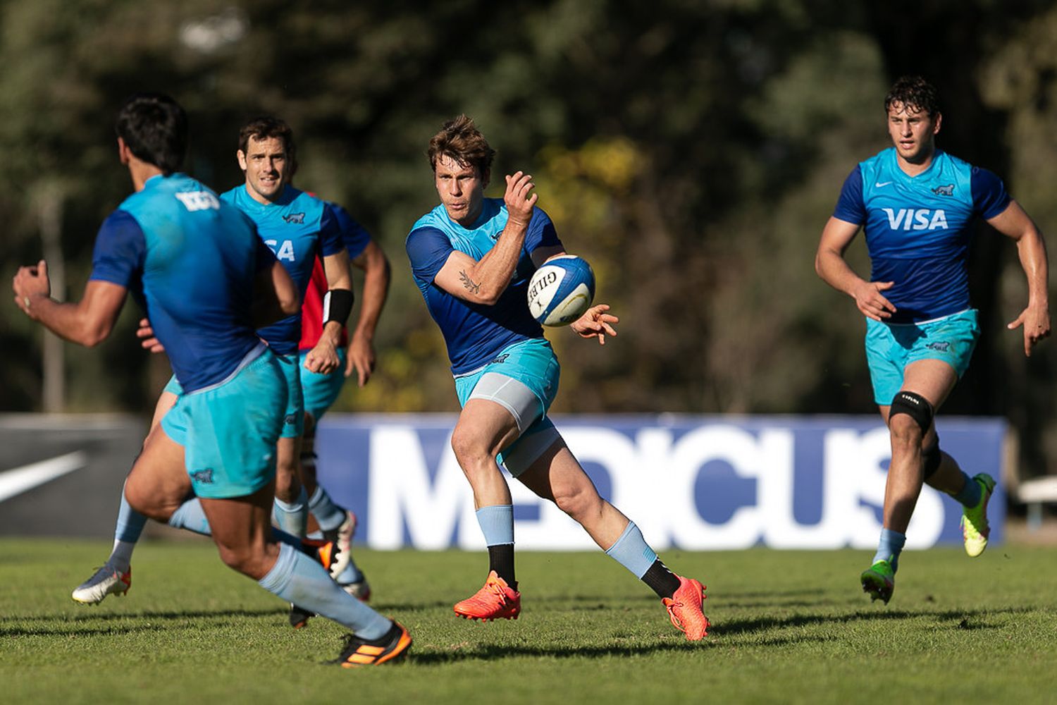 Una imagen del último entrenamiento de Los Pumas en Jujuy.