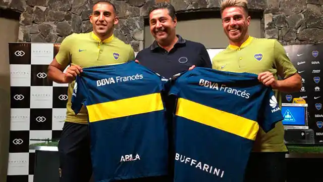 Boca presentó oficialmente a Wanchope Ábila y Julio Buffarini