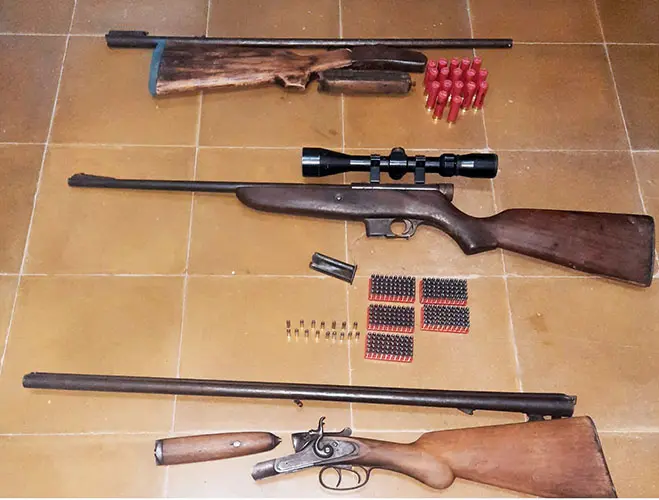 Secuestran armas y municiones