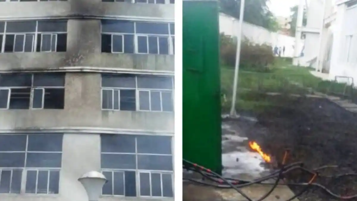 Fuerte explosión dejó tres estudiantes heridos en la sede de la Universidad de la Seguridad en Catia (VIDEO)