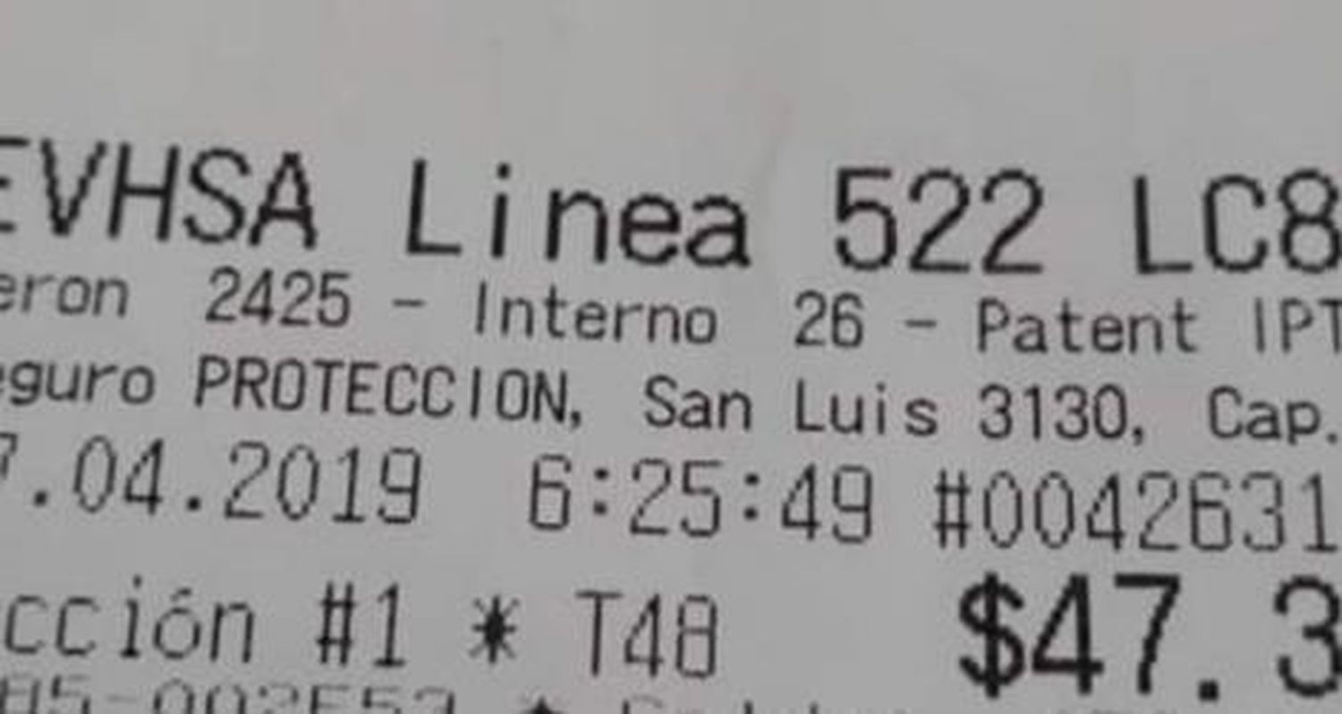 Reporte: El boleto se fue a $ 47.31 “ojala alguien haga algo”